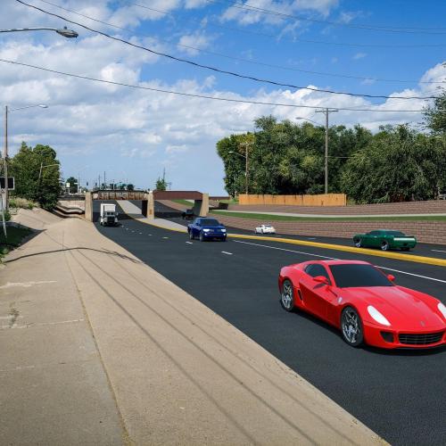 Rendering of underpass on North 48th street in Lincoln