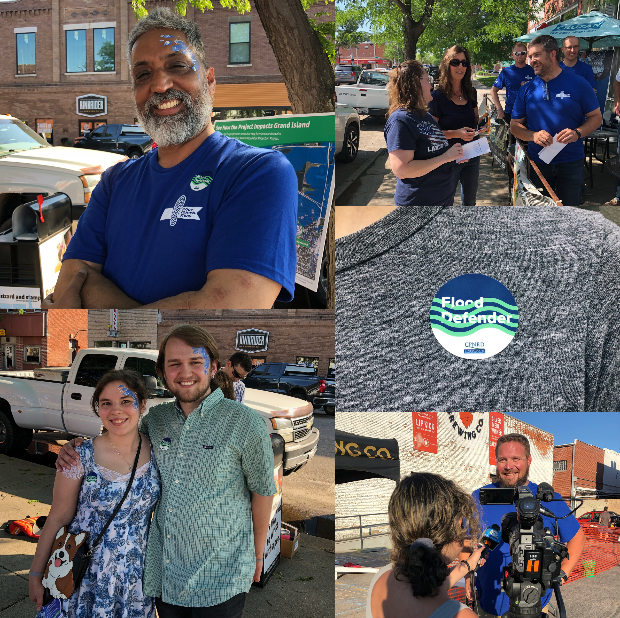 collage image of flood control stroll participants enjoying the event