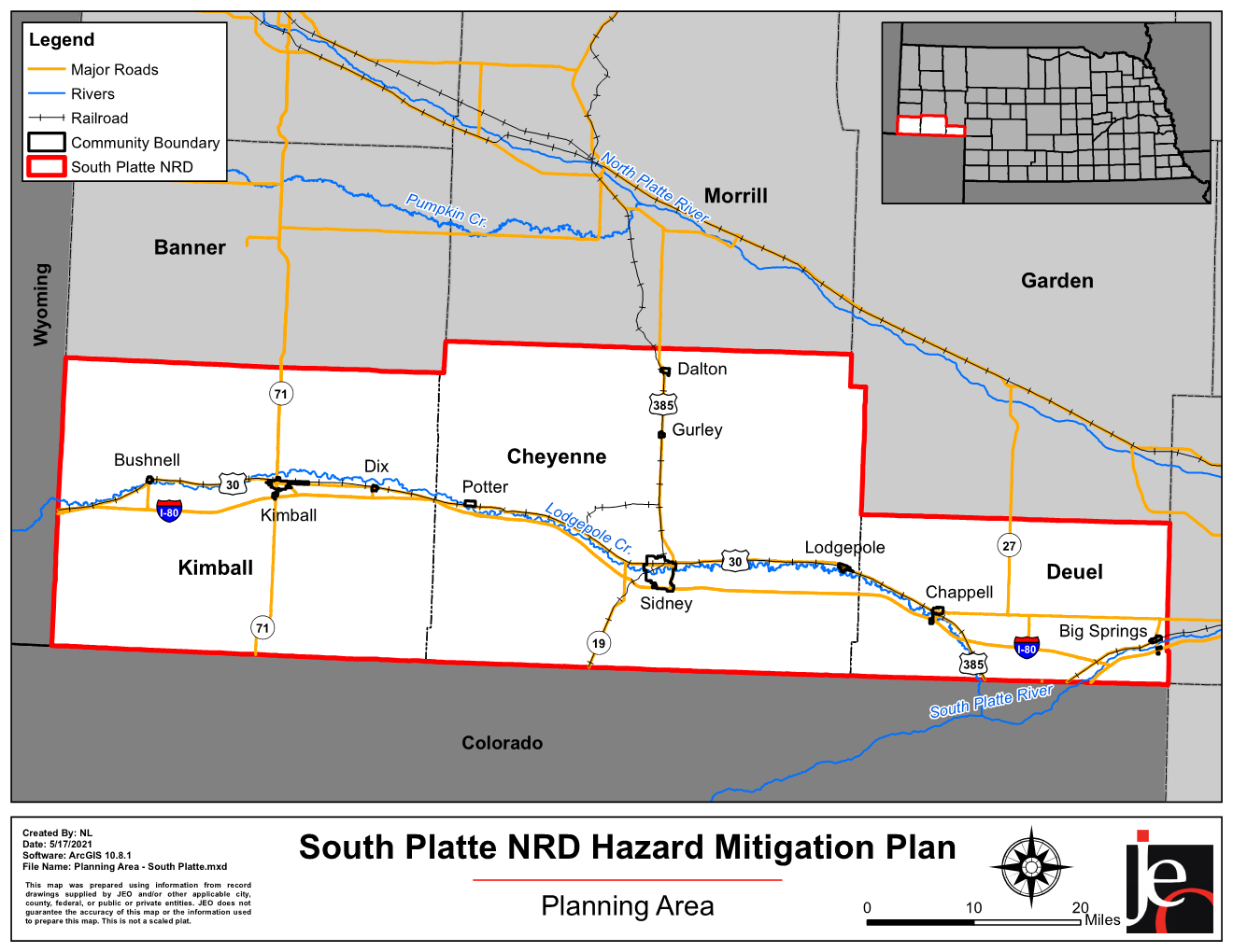 South Platte NRD planning area map